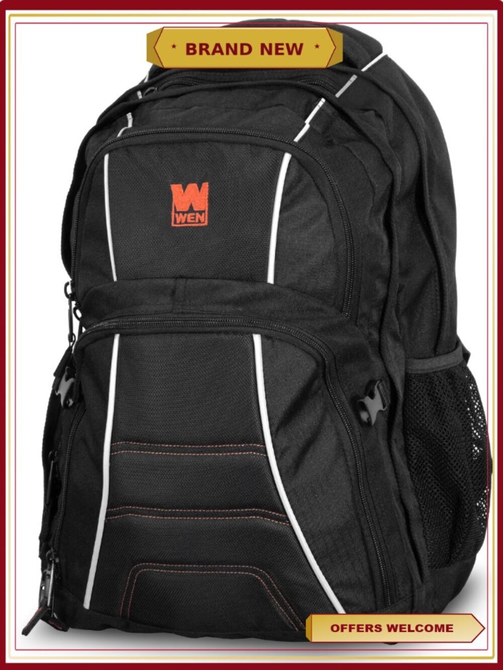 Four-Compartment Heavy Duty Backpack with Laptop Storage, Adjustable Straps